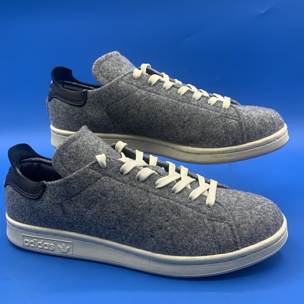 Adidas Stan Smith PC Wool Grey Sneaker Shoes - Size Men's 7.5 (Women's 8.5)